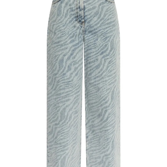 IRO Denim - IRO Light Blue Zebra Print Jeans